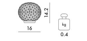 Настольная лампа с регулируемой яркостью PMMA Kartell Planet ARCH-00043677 - Вид №8