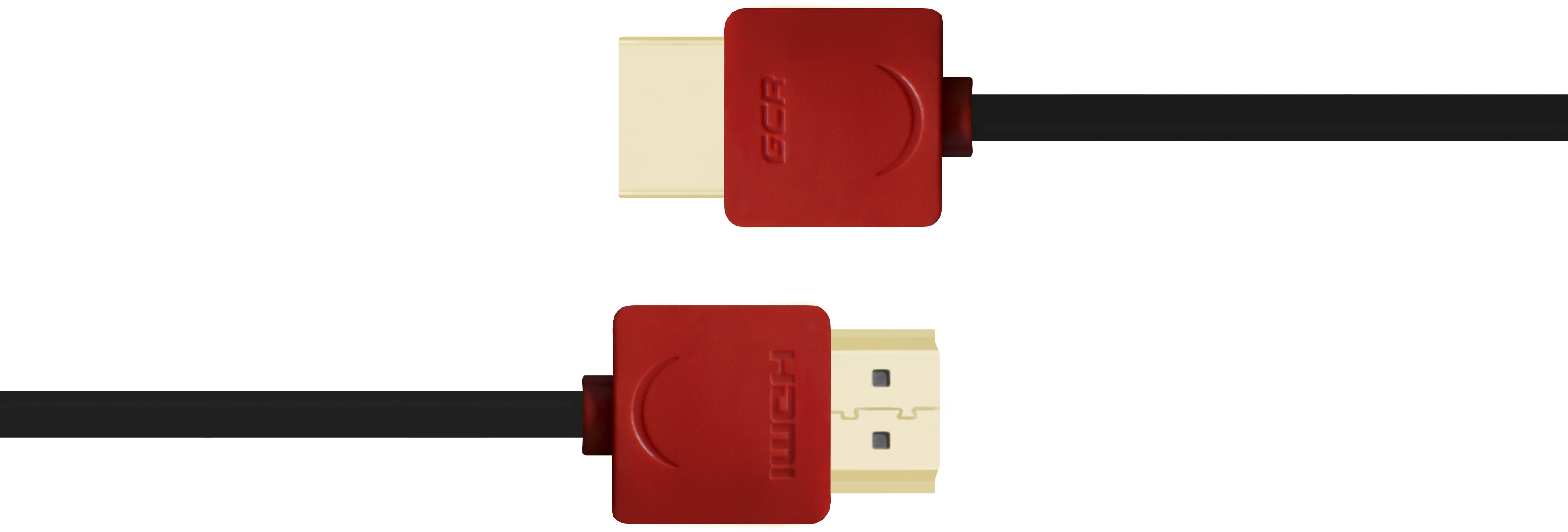 GCR-HM550-1.0m кабель 1.0m hdmi версия 1.4, черный, красные коннекторы, slim od3.8mm, 32/32 awg, позолоченные контакты, ethernet 10.2 гбит/с, 3d, 4k, premium , экран Greenconnect Santreyd  - Вид №1