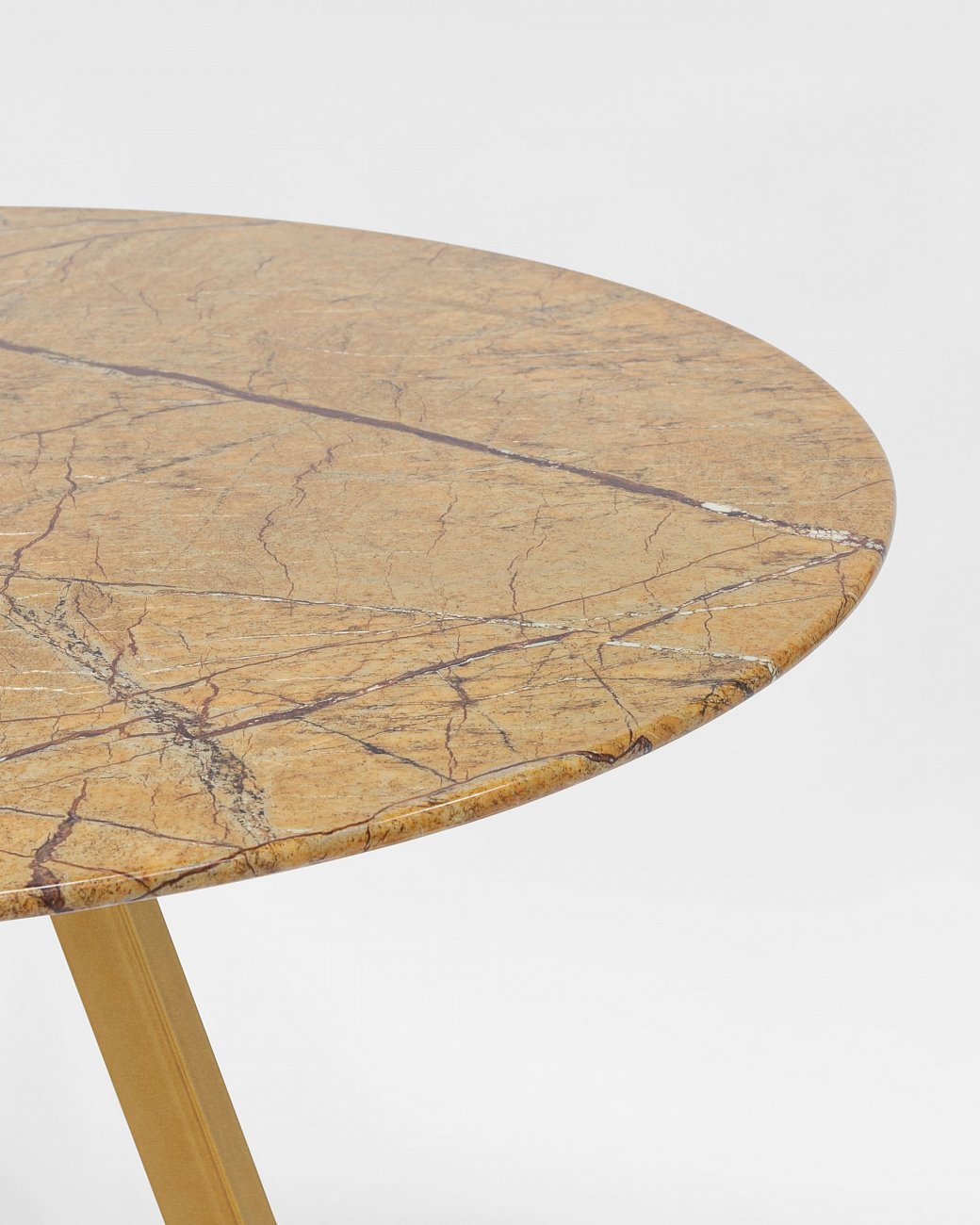 Обеденный стол круглый диаметр 100 см золотистый "Хьюстон" STOOL GROUP  00-3946100 Золото  - Вид №4