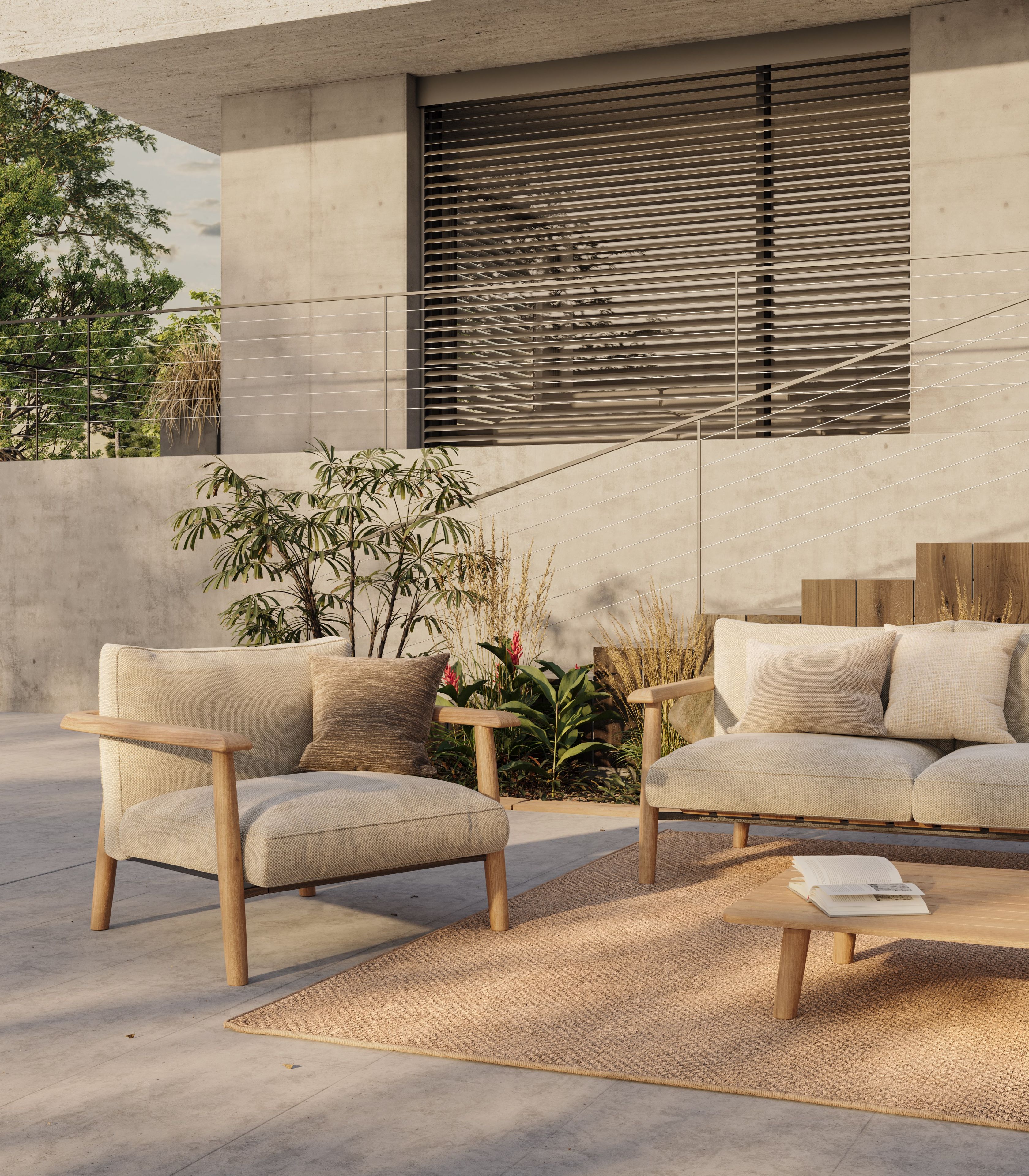 Тканевое садовое кресло с подлокотниками Royal Botania Mambo Lounge ARCH-00106978 - Вид №4