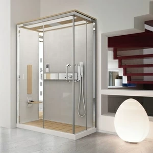 Душевая кабина термостатическая NEXIS 1 A120x80 HAMMAM Novellini NEXIS цвета ясень, с низким душевым поддоном