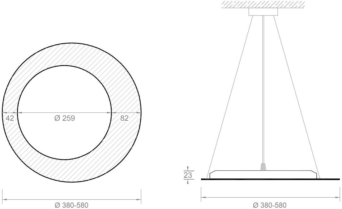 ENGI Светодиодная металлическая подвесная лампа Plana sun-id-1363125 - Вид №2