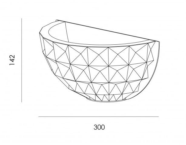 Alma light Настенный светильник из стекла отраженного света Deco sun-id-1357918 - Вид №1