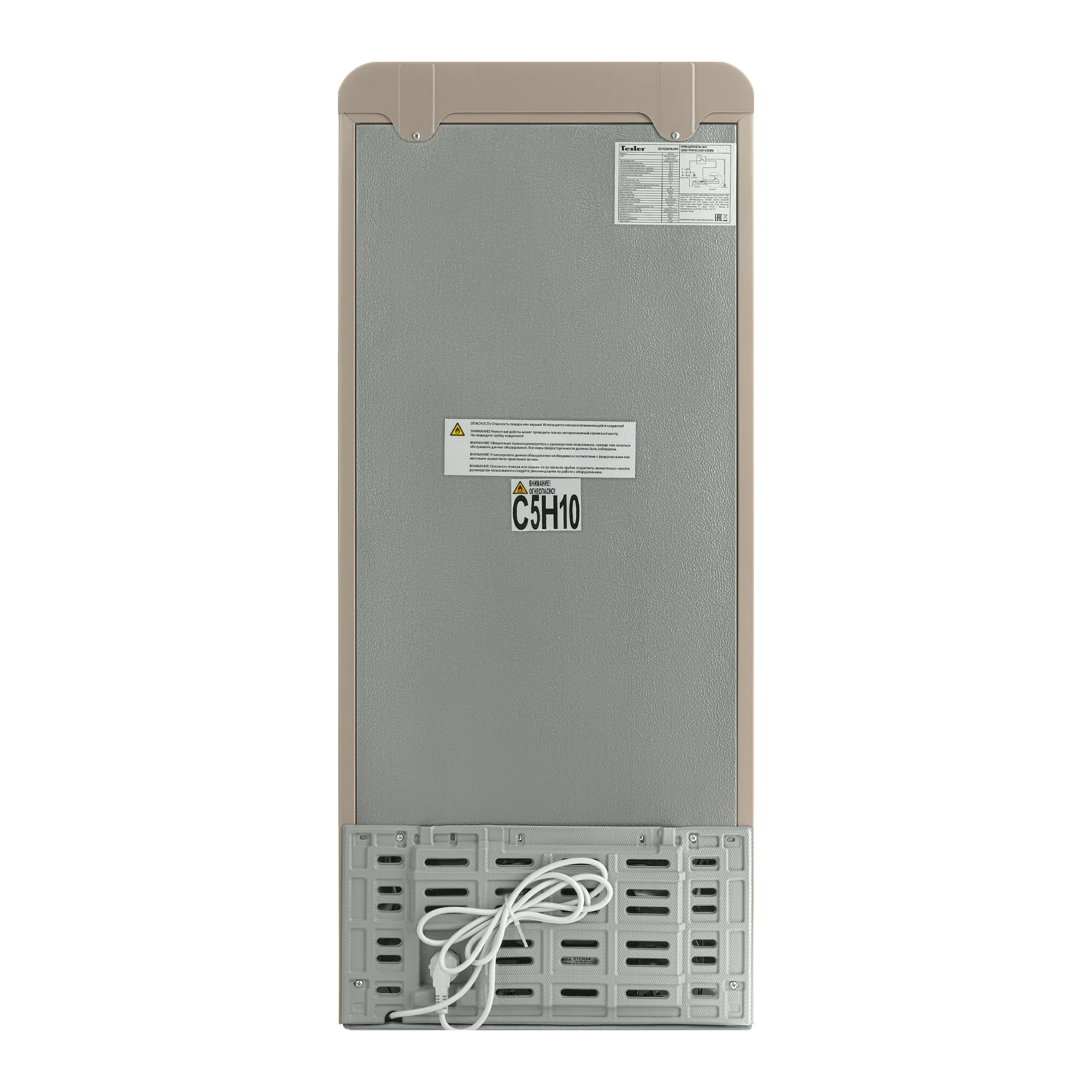 9057386 Холодильник компактный   Tesler RT-132 серый STDN-0148520 - Вид №4