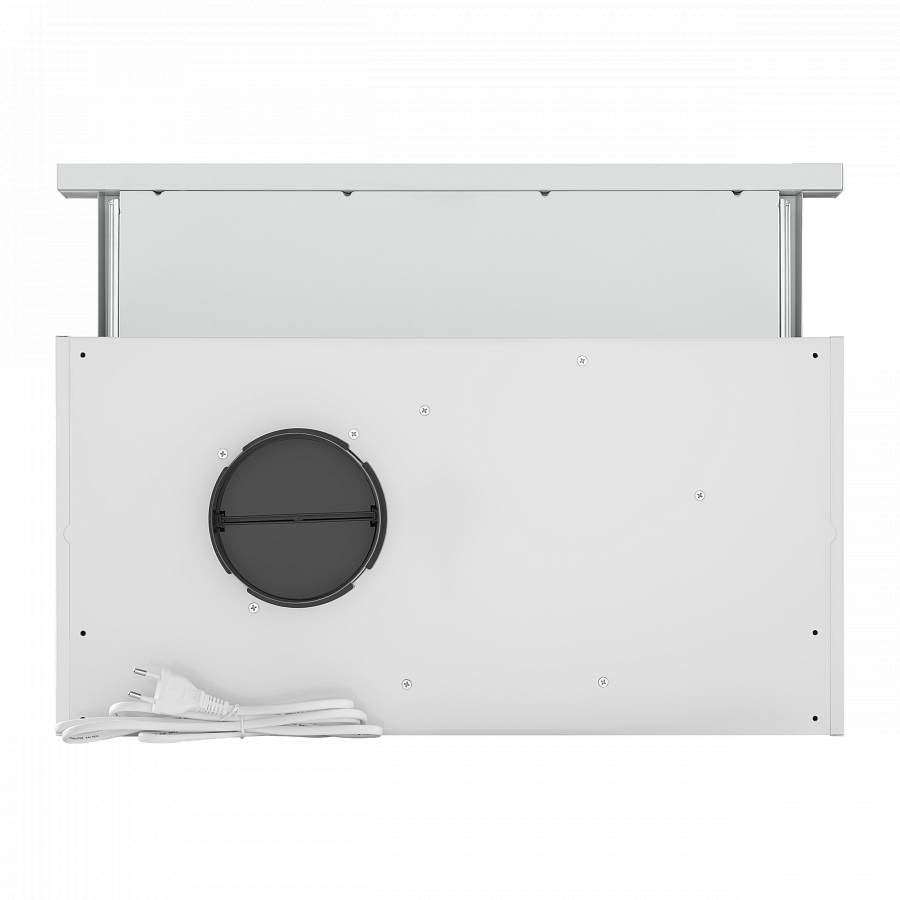 VS LIGHT 60 WHITE Вытяжка vs light 60 белый/ • тип: встраиваемая • цвет: белый • управление: колыбельное • ширина, мм: 600 • полная потребляемая мощность, вт: 140• количество скоростей: 2 • максимальная производительность, м3/ч: 480• диаметр воздуховода Santreyd  - Вид №7