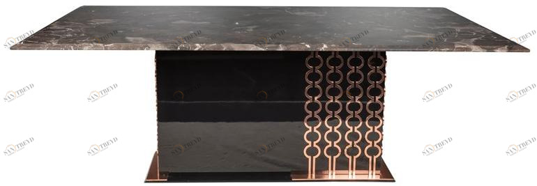 Stylish Club Прямоугольный обеденный стол из дерева и мрамора Cocktail Scf.c11