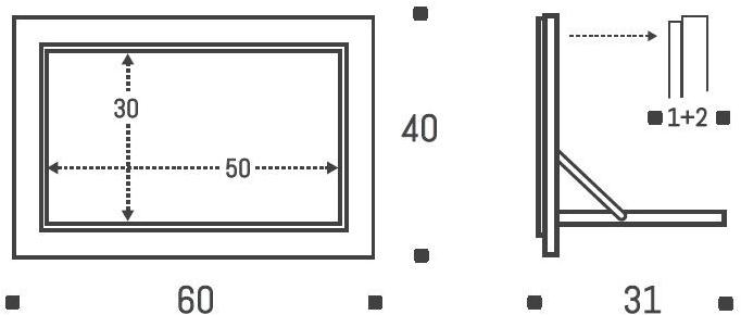 AMBIVALENZ Складная фанерная полка Fläpps shelf 60×40-1 Fl150047 - Вид №4