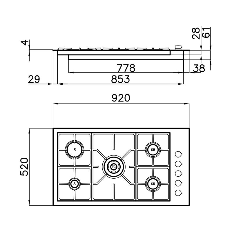 Foster Варочная панель S4000 7270 032 7270032 - Вид №2