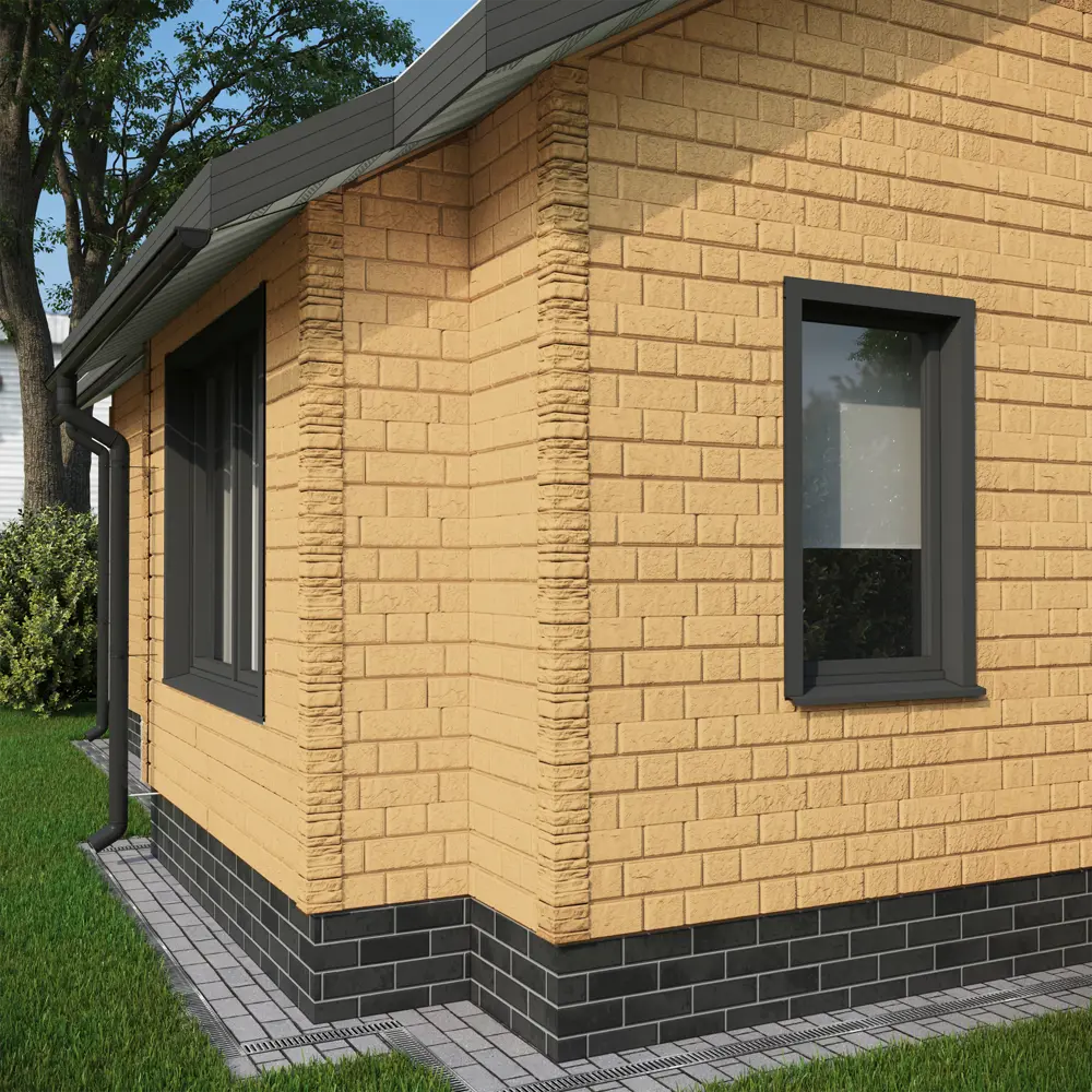 88292073 Сайдинг виниловый Döcke Bergart Камень 1.8 м Кешью 0.52 м² STLM-0077325 - Вид №4