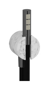 Дуплекс Marmo, белый мрамор WE ARE IB sh043bb Black Chrome Shower