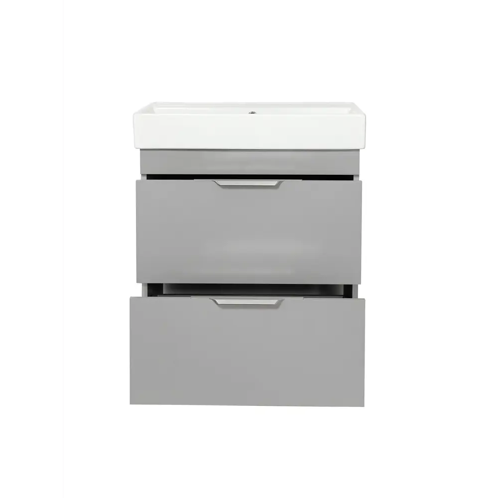 Тумба Santreyd Милан для ванной с плавными ящиками, серый матовый 88872970 Ванная комната STLM-0967674 - Вид №2