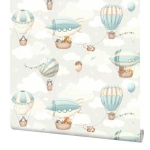 Флизелиновые обои Palitra Home Zoo Child с серым зоопринтом 89373789