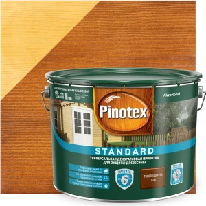 Антисептик Pinotex Standard цвет тиковое дерево 9 л