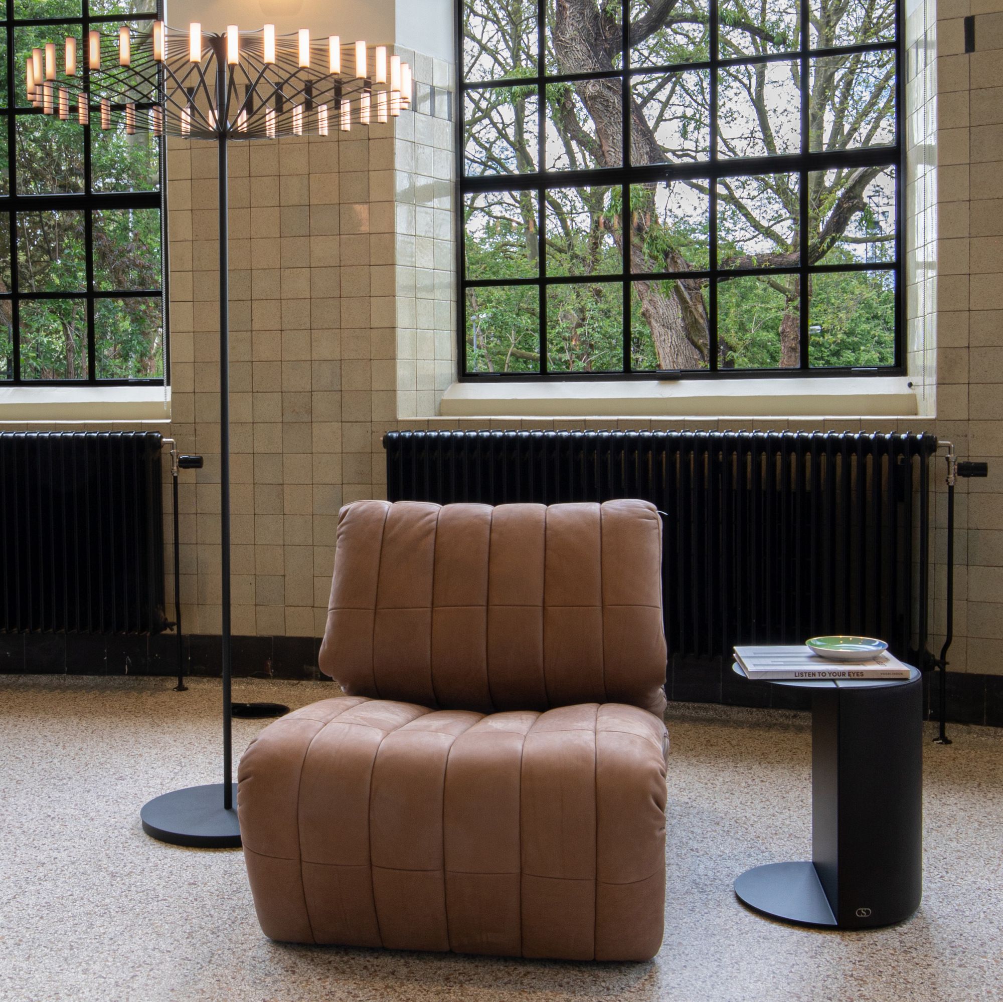 Круглый журнальный столик из кожи и листового металла de Sede DS-5250 TANGO ARCH-00035054 - Вид №3