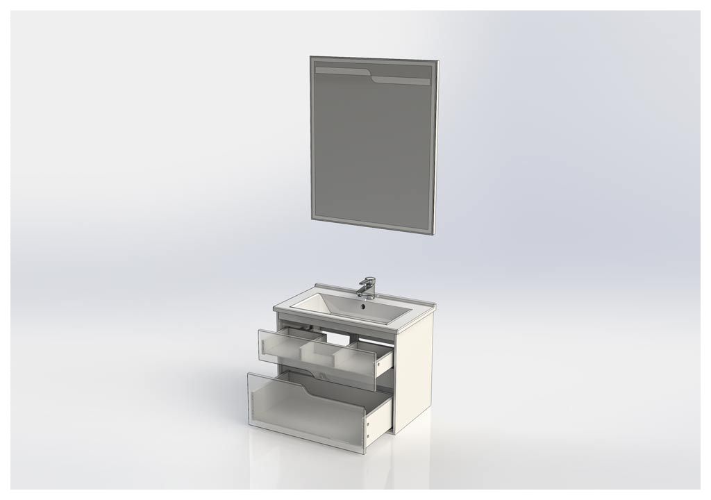 Мебель для ванной Aquanet Модена 75 белый 00199306 - Вид №4