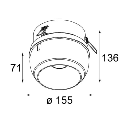 Круглый поворотный полукруглый прожектор Modular Lighting Instruments Bolster ARCH-00028589 - Вид №3