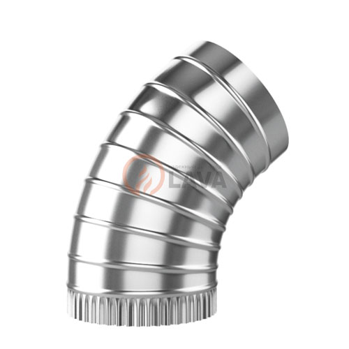Сэндвич-отвод LAVA 115/180, угол 45*, нерж. 439 (0,5)/439 (0,5) 3154 - Вид №1