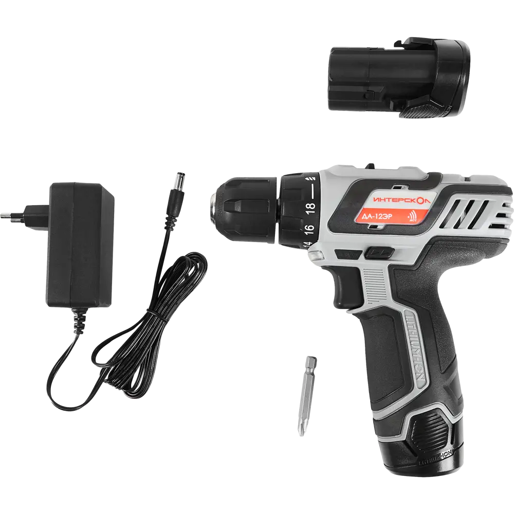 Аккумуляторный шуруповерт Интерскол ДА-12ЭР с двумя батареями 84329712 STLM-0048460 - Вид №4