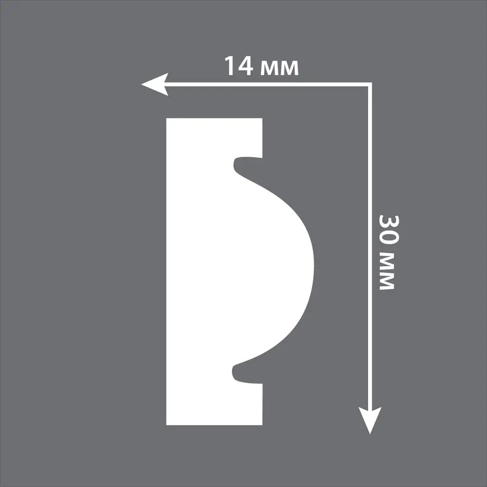 Молдинг настенный полистирол Decomaster 157-54 бело-золотой 14х30x2000 мм STLM-2117399 - Вид №3