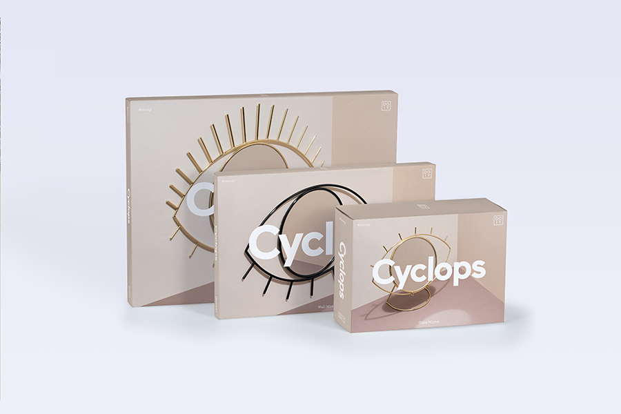 Зеркало в форме глаза декоративное большое в золотой раме Cyclops DOIY ДИЗАЙНЕРСКИЕ 253250 Золото  - Вид №3