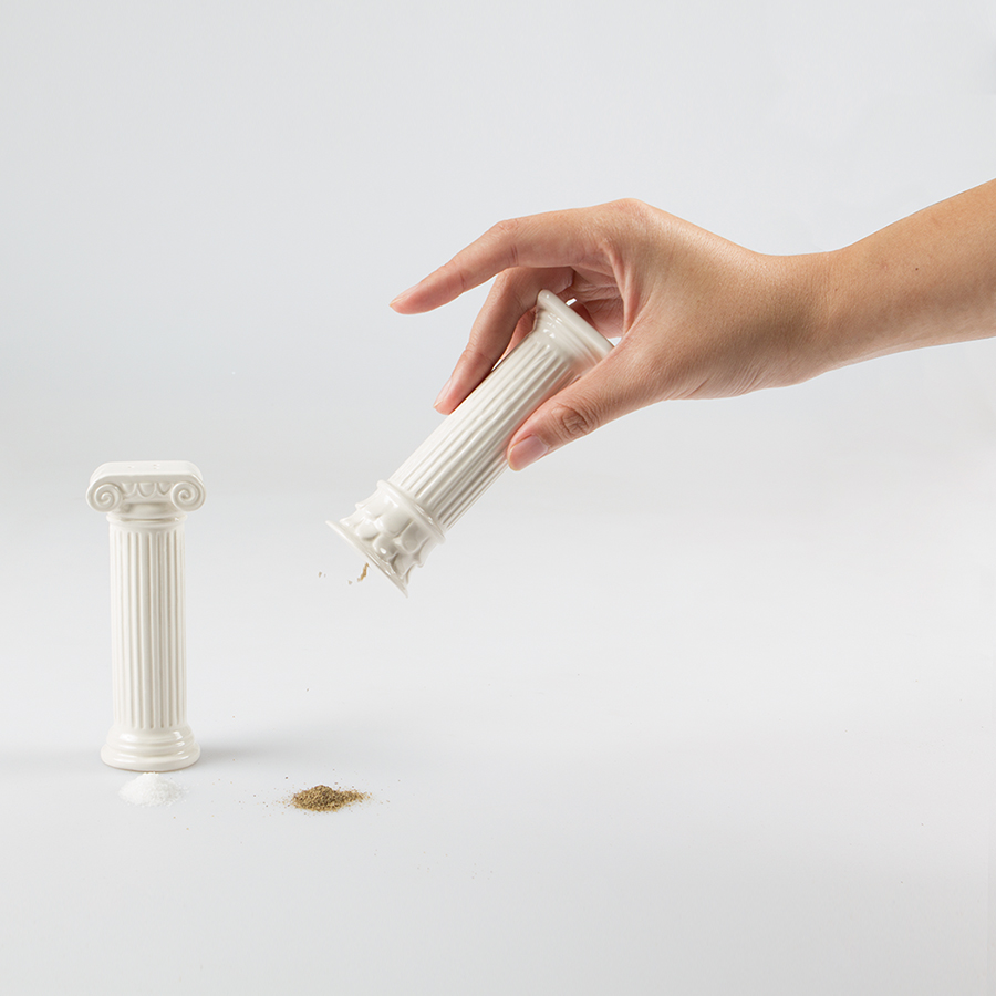 Солонка и перечница белые керамические Hestia DOIY ДИЗАЙНЕРСКИЕ 00-3870117 Белый  - Вид №3