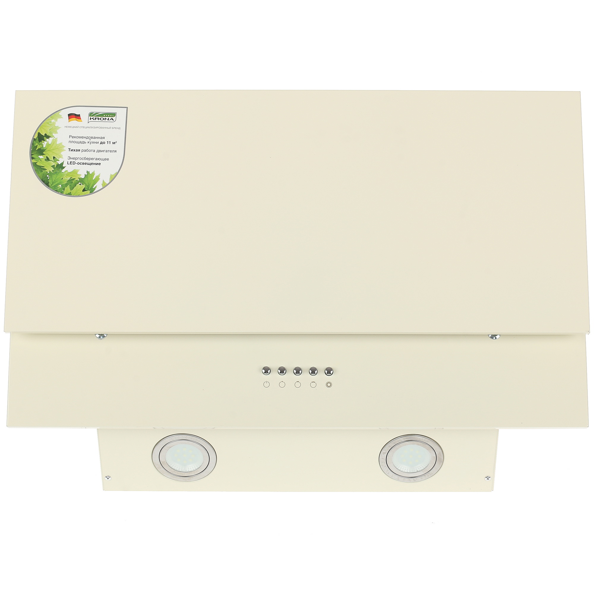 8127960 Вытяжка наклонная KRONA OLLY 600 PB бежевый/бежевый STDN-0141127 - Вид №2