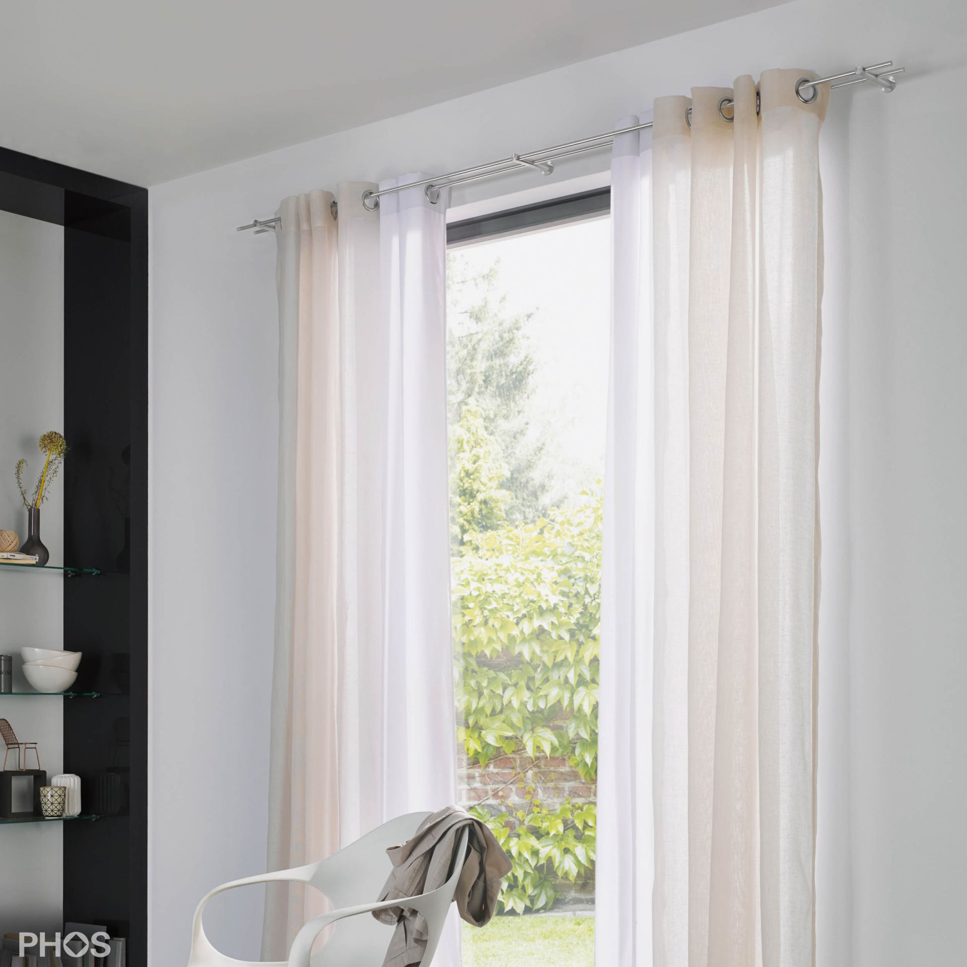 VS20-140D1400 Комплект карниза: двуствольный 140 см с 2 кронштейнами PHOS  - Вид №2