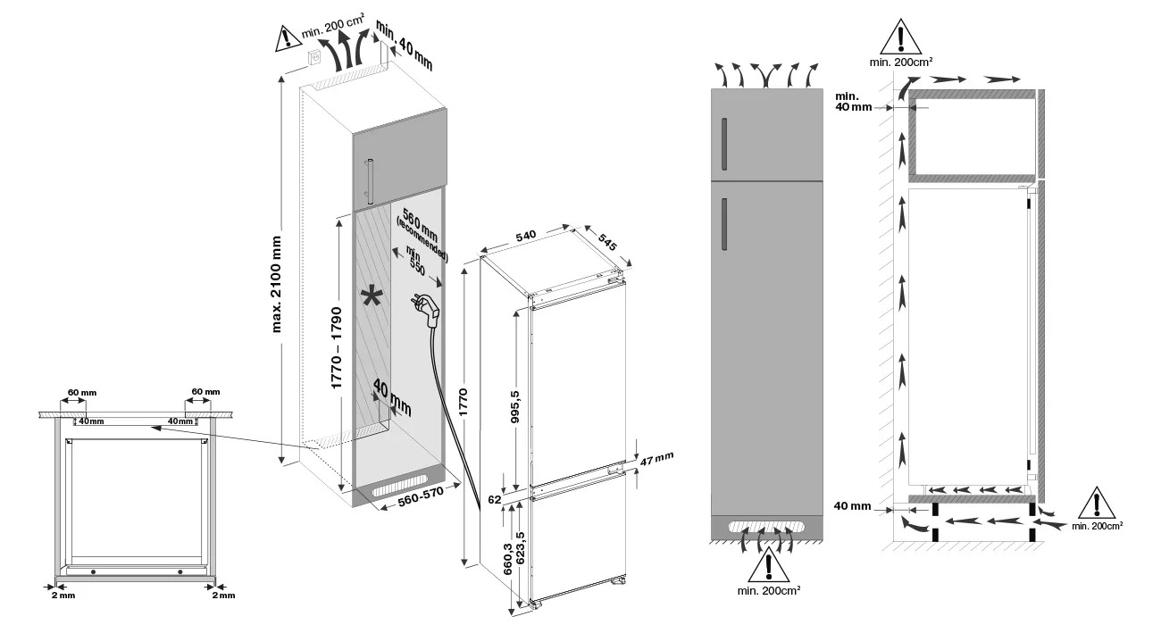 9055081 Встраиваемый холодильник KRONA ZETTEL FNF RFR KRONA1 STDN-0097713 - Вид №2