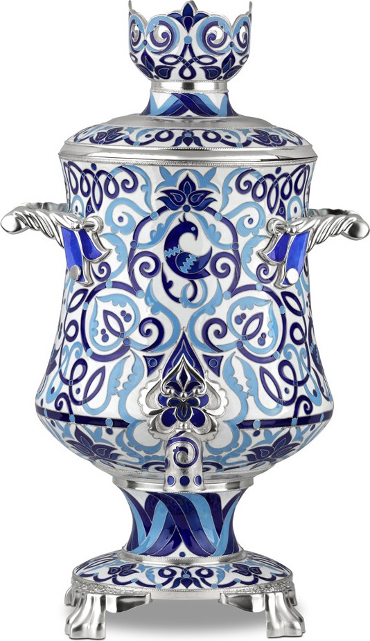 10666800 Русские самоцветы Самовар Русские самоцветы, серебро 925 Серебро 925 