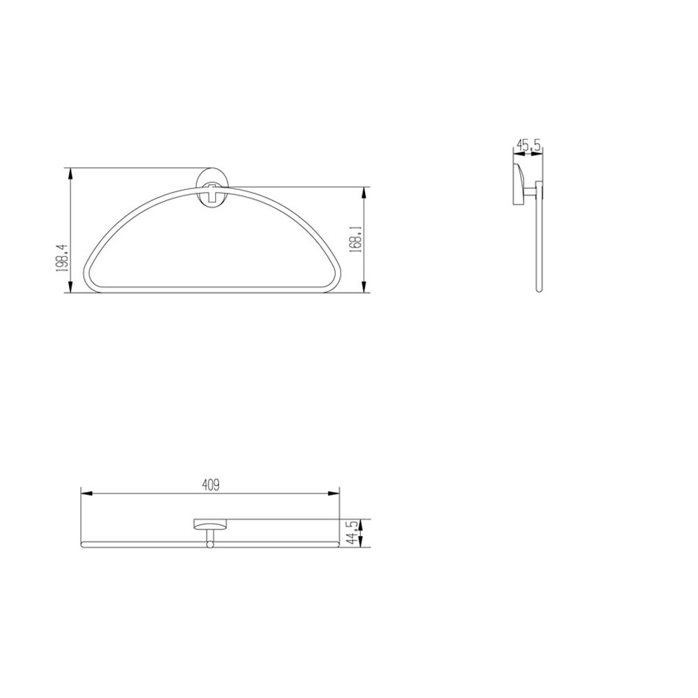 R70111 Полотенцедержатель "полукруглый" Raiber  - Вид №2