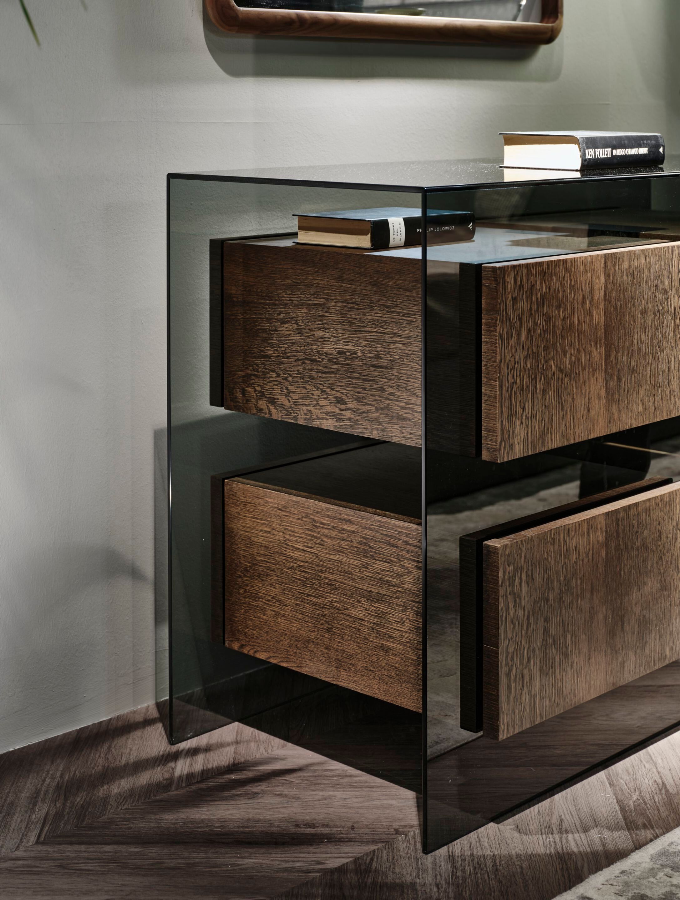 Деревянный и стеклянный комод RIVATELIER поплавок ARCH-00011765 - Вид №3