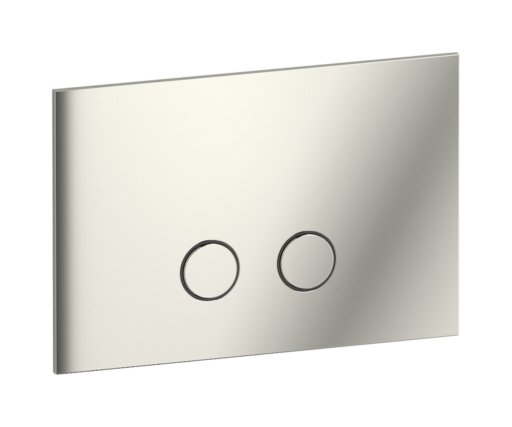 Кнопка смыва для бачка "MODERNA" с двойным сливом WE ARE IB bb001pl Platinum Bye Bye