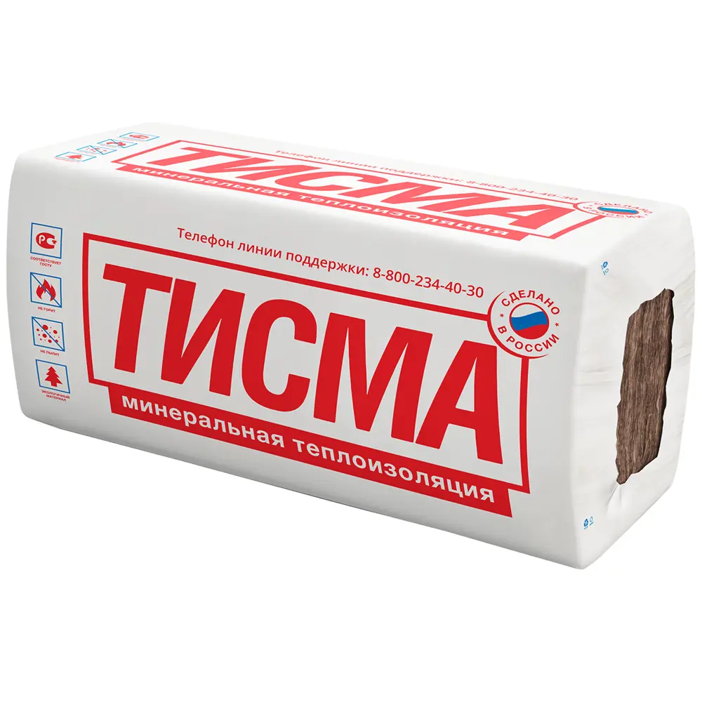 Утеплитель Кнауф Тисма 100 мм 600x1200 мм 4.32 м² STLM-2078250
