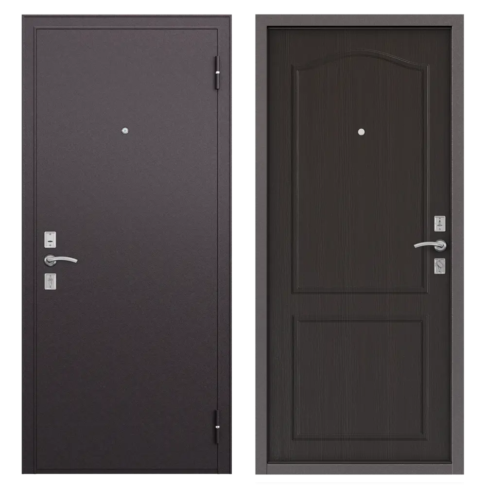 Дверь металлическая Стеф, 860 мм, левая, цвет орех тёмный TOREX STLM-2056554