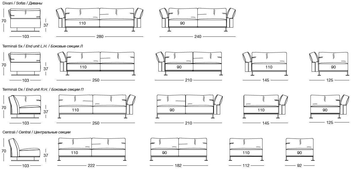 Longhi Модульный угловой диван из ткани с полкой для журналов Loveluxe 2019 – rhythm collection W 542 - Вид №4