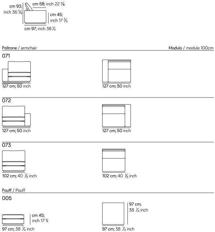 AMURA Угловой диван в ткани Murray 071+073+073+053+005 - Вид №10