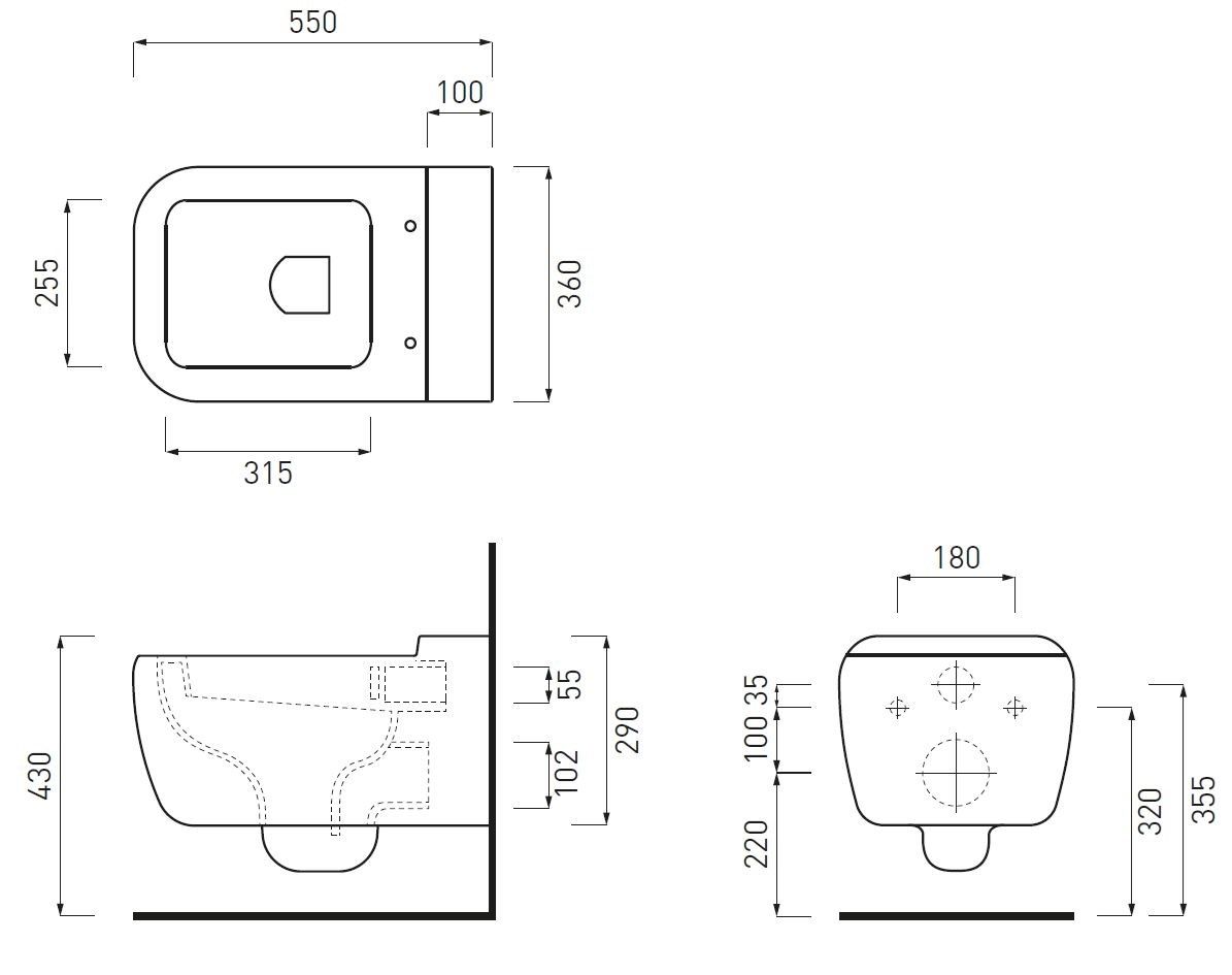 Керамический подвесной туалет Ceramica Cielo шуй ARCH-00007029 - Вид №2