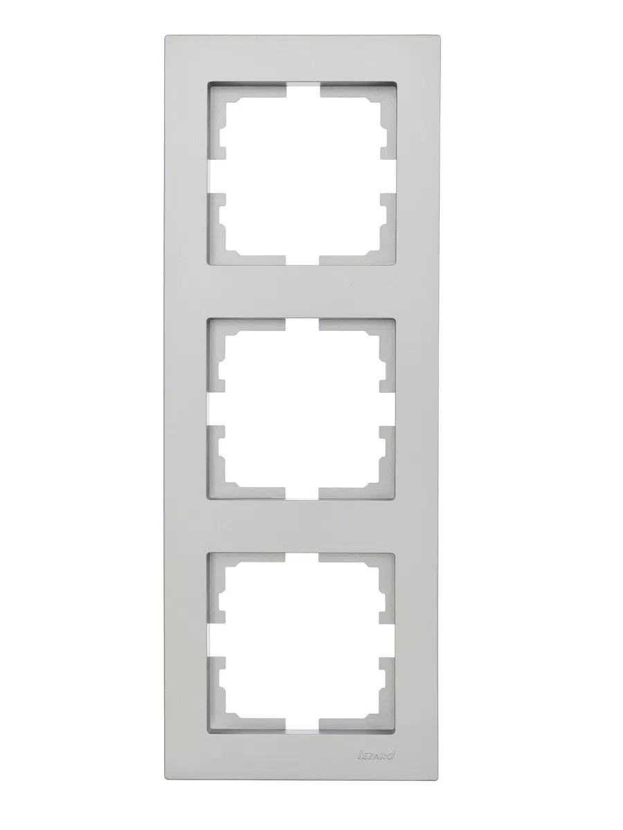 VESNA Рамка 3-ая вертикальная без вст платина LEZARD 742-3500-153