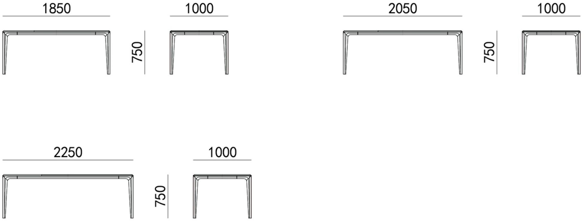 HC28 Cosmo Прямоугольный обеденный стол из камня  T32  - Вид №1