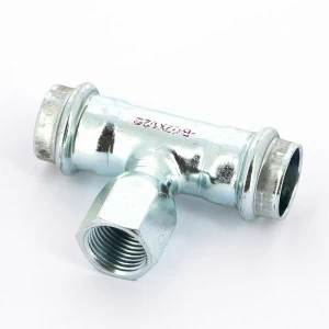 Тройник пресс-В IBP 22 х 1/2" х 22 оцинк. сталь