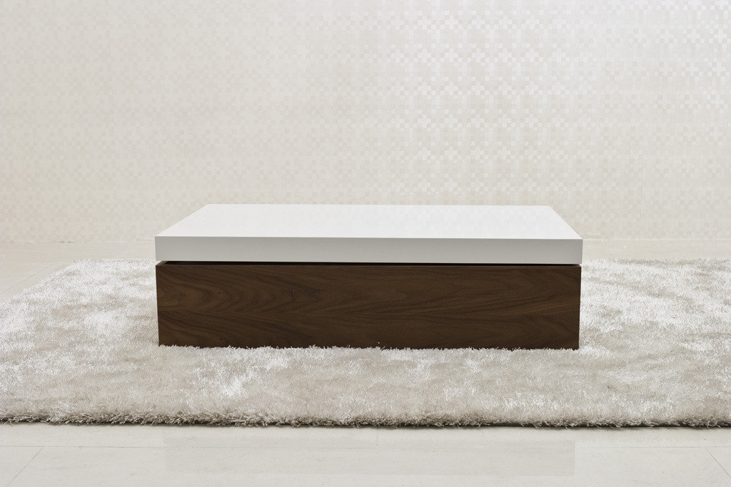 Журнальный столик деревянный с белой крышкой Vision PUSHA PUSHA 062865 Белый;коричневый  - Вид №1