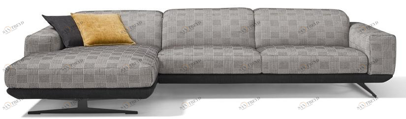 Egoitaliano Мягкий тканевый диван с шезлонгом Gloria sun-id-1358362