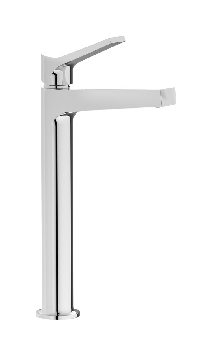 Высокий смеситель для раковины на 1 отверстие в комплекте с донным клапаном WE ARE IB tw313mb Chrome Twitter