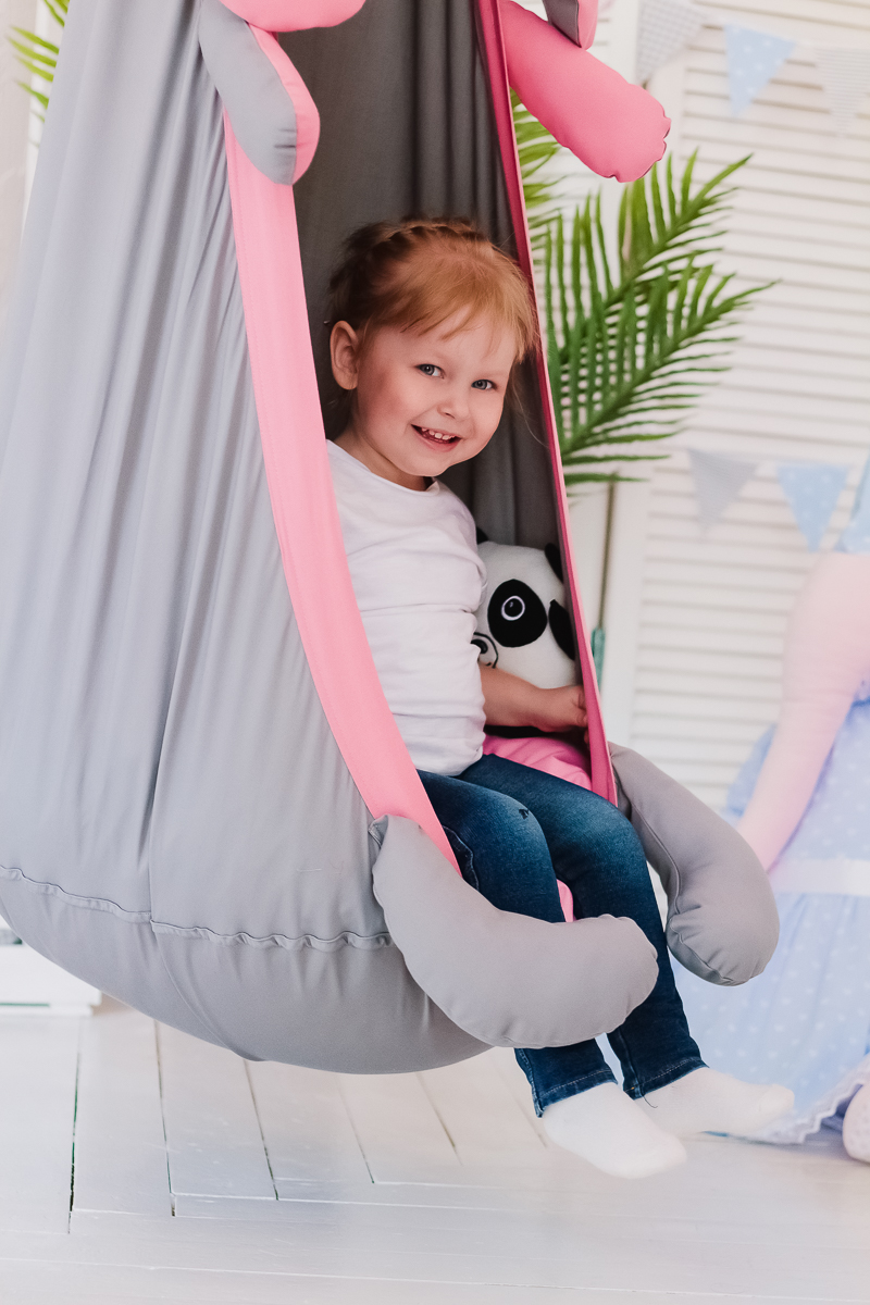 Подвесное кресло-кокон "Заяц" ПОКАЧАЙКА  326703 Коричневый;розовый Santreyd  - Вид №5