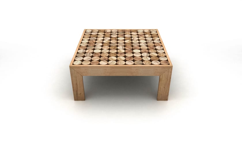 Квадратный низкий журнальный столик из массива дерева mg12 София ARCH-00132414