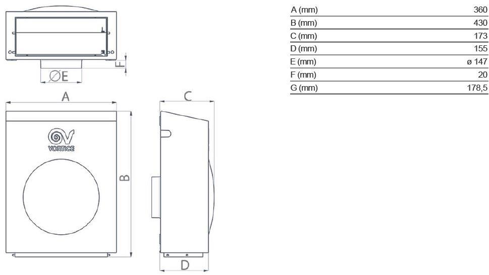 Vortice Центробежный канальный вентилятор для наружной установки Ca we d e 16087 - Вид №3