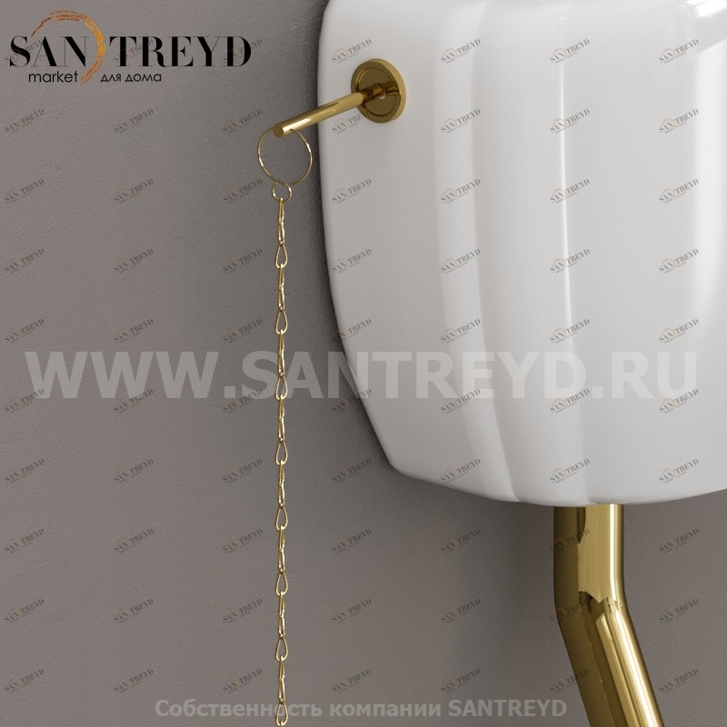 BA014 Cливной механизм с цепочкой 183 см Бронзовый Globo Paestum Италия Ceramica Globo