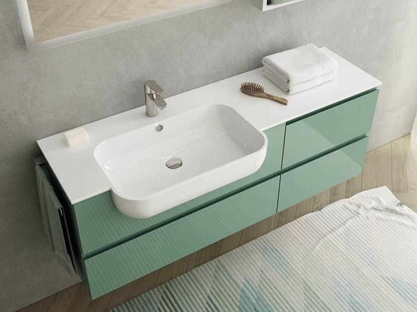 LEGNOBAGNO Тумба под умывальник, лакированная HPL, с вешалкой для полотенец Freedom lineare sun-id-1452600 - Вид №1