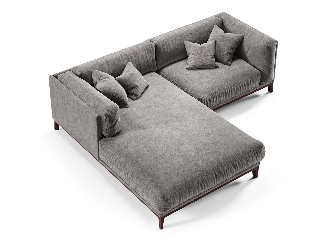 Диван Case угловой серый шенилл THE IDEA ДИЗАЙНЕРСКИЕ 210529 Серый  - Вид №2