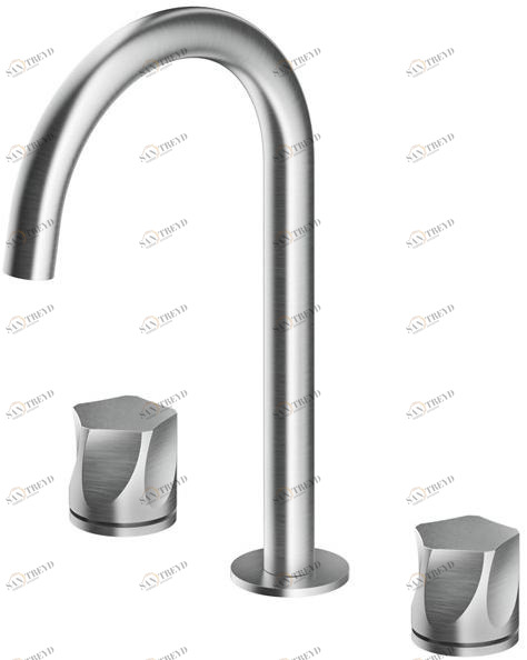 MGS Смеситель для раковины, устанавливаемый на столешницу, из нержавеющей стали, с отдельными розетками Penta sun-id-1407488